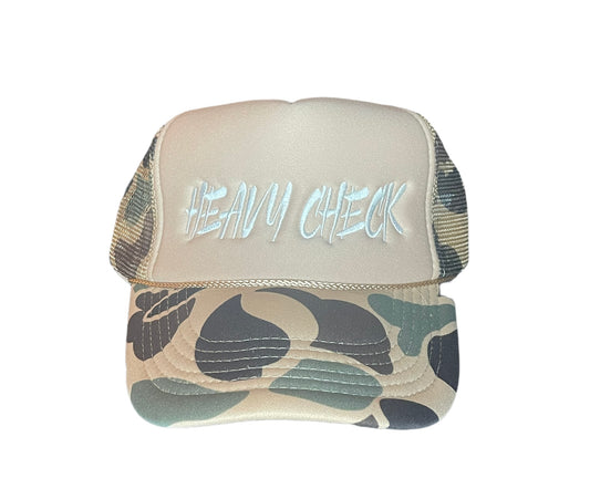 “Camo” Heavy Check Trucker hat